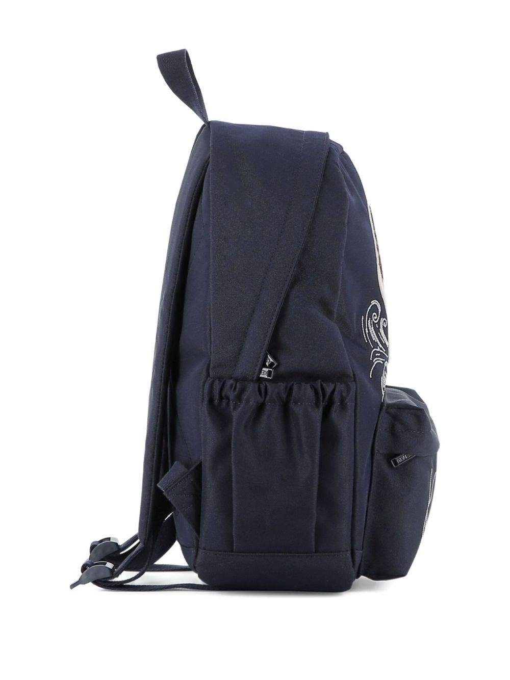 Zaino per bambino Kenzo Kids blu con ricamo Tiger - Rubino Kids