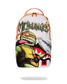 Zaino per bambino Sprayground Kid bianco con stampa Tartaruga Ninja Michelangelo - Rubino Kids