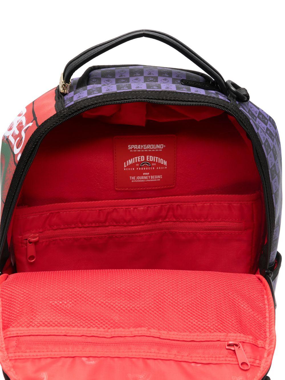 Zaino per bambino Sprayground kid x Peanuts a quadri - Rubino Kids