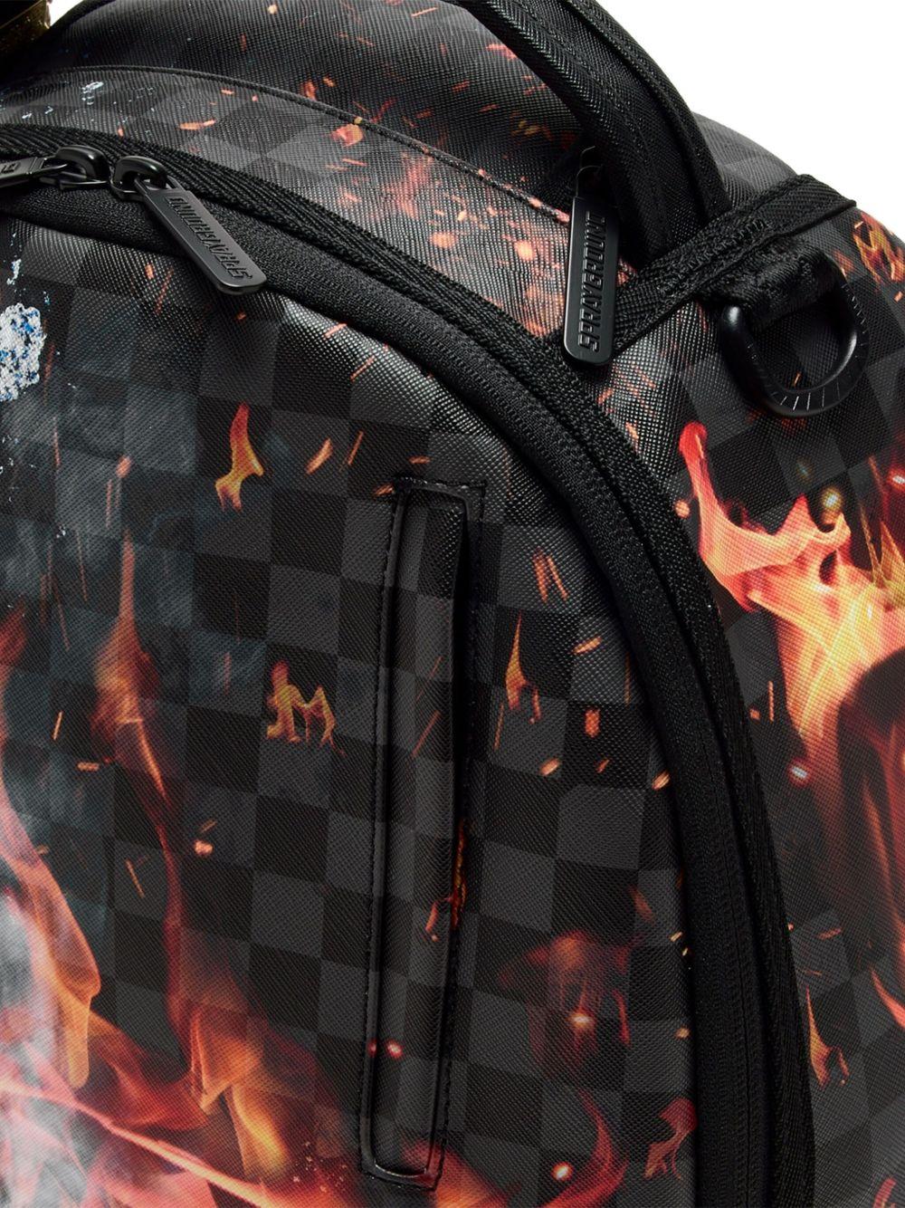 Zaino per bambino Sprayground Kids multicolor con stampa fiamma - Rubino Kids