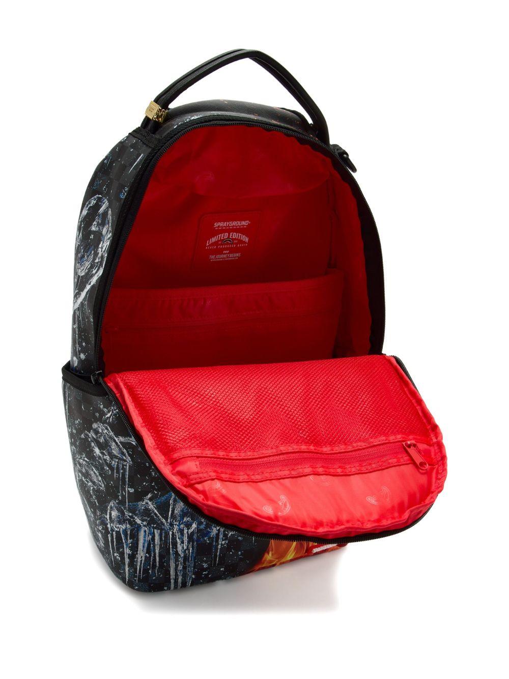 Zaino per bambino Sprayground Kids multicolor con stampa fiamma - Rubino Kids