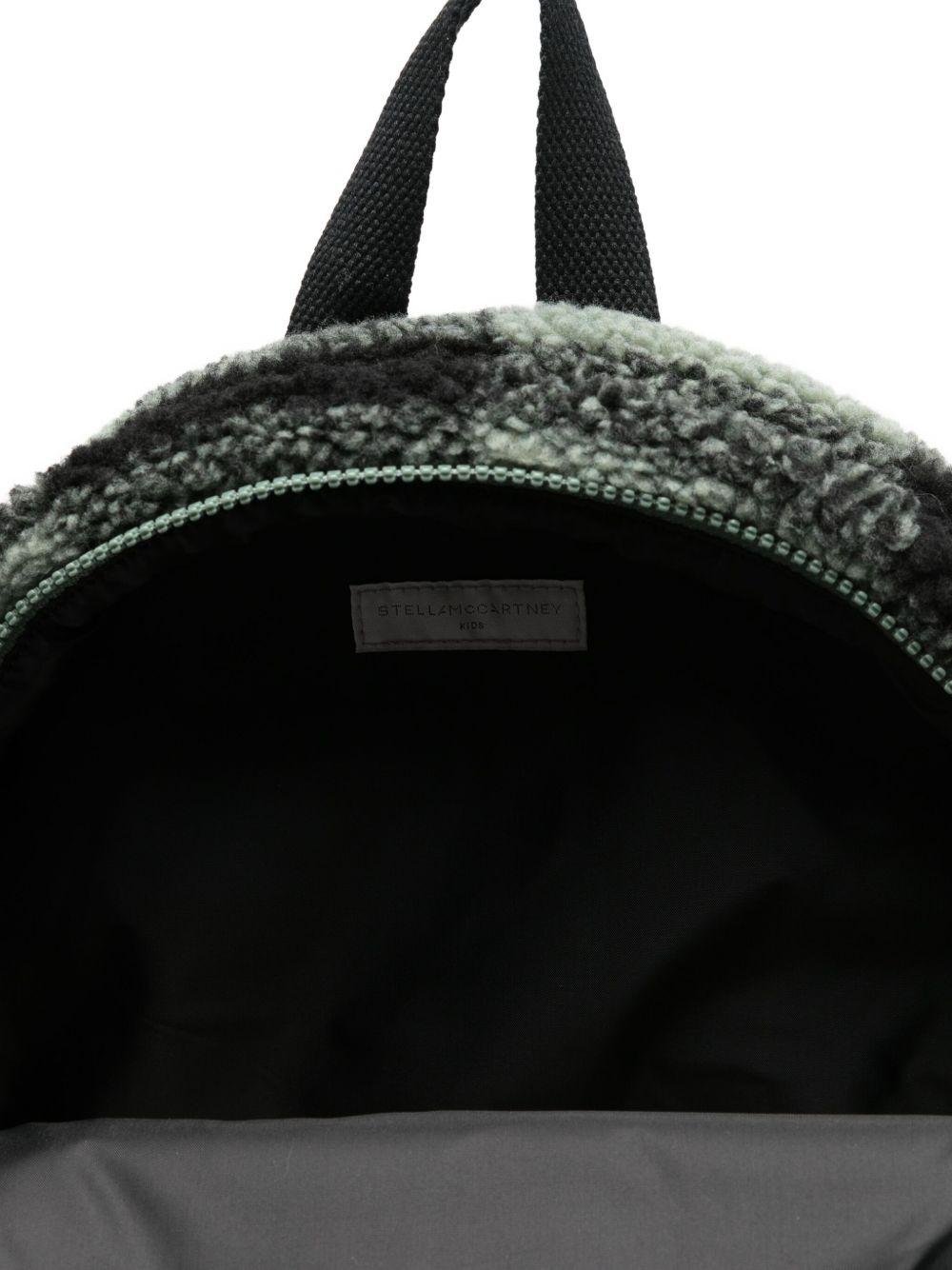 Zaino teddy per bambini Stella McCartney Kids grigio a quadri - Rubino Kids