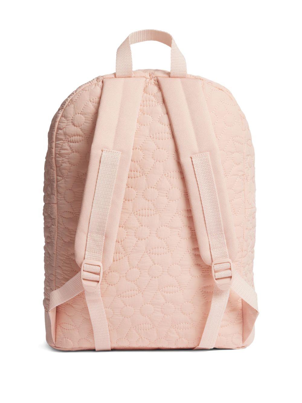 Zaino trapuntato per bambina Bonpoint rosa con logo patch - Rubino Kids